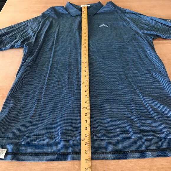 Peter Millar Performance Polo Shirt Men XXL Blue Logo Short Sleeve Athleisure - Picture 4 of 11